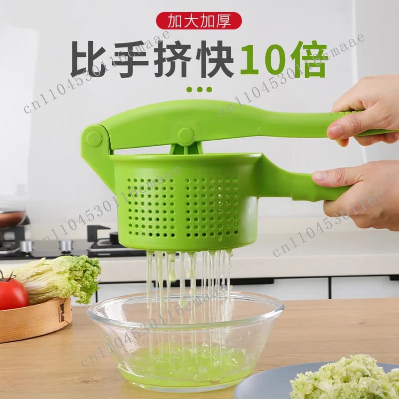 Water Extruder Manual  Stainless Steel Vegetable  Household Mud Dumpling Stuffing Dehydration Press Vegetable Juice Tool