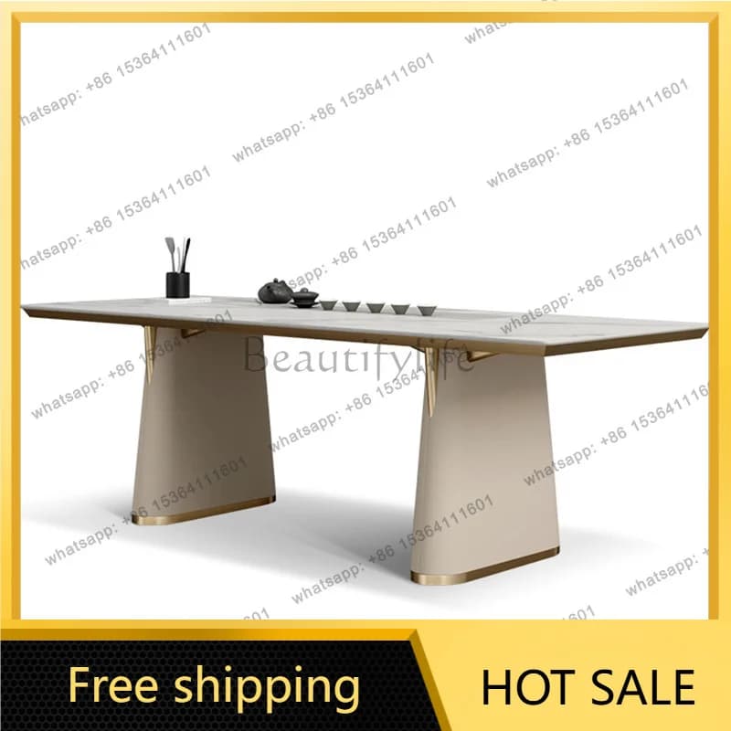 Factory Direct Sales Light Luxury Rock Panel Tea Table Modern Simple High-end Office Tea Table