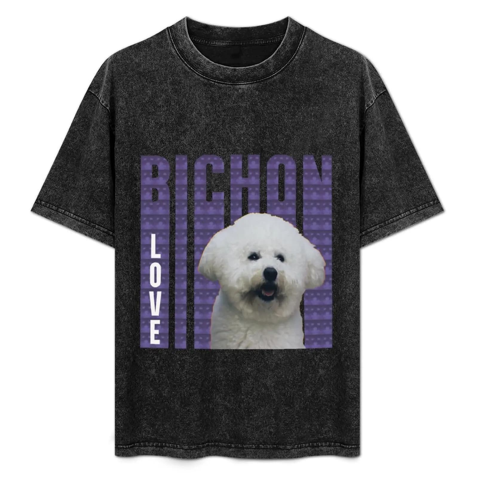 Bichon (love) Frise design T-Shirt t shirts for man pack cotton man t shirt heavy cotton T-Shirt