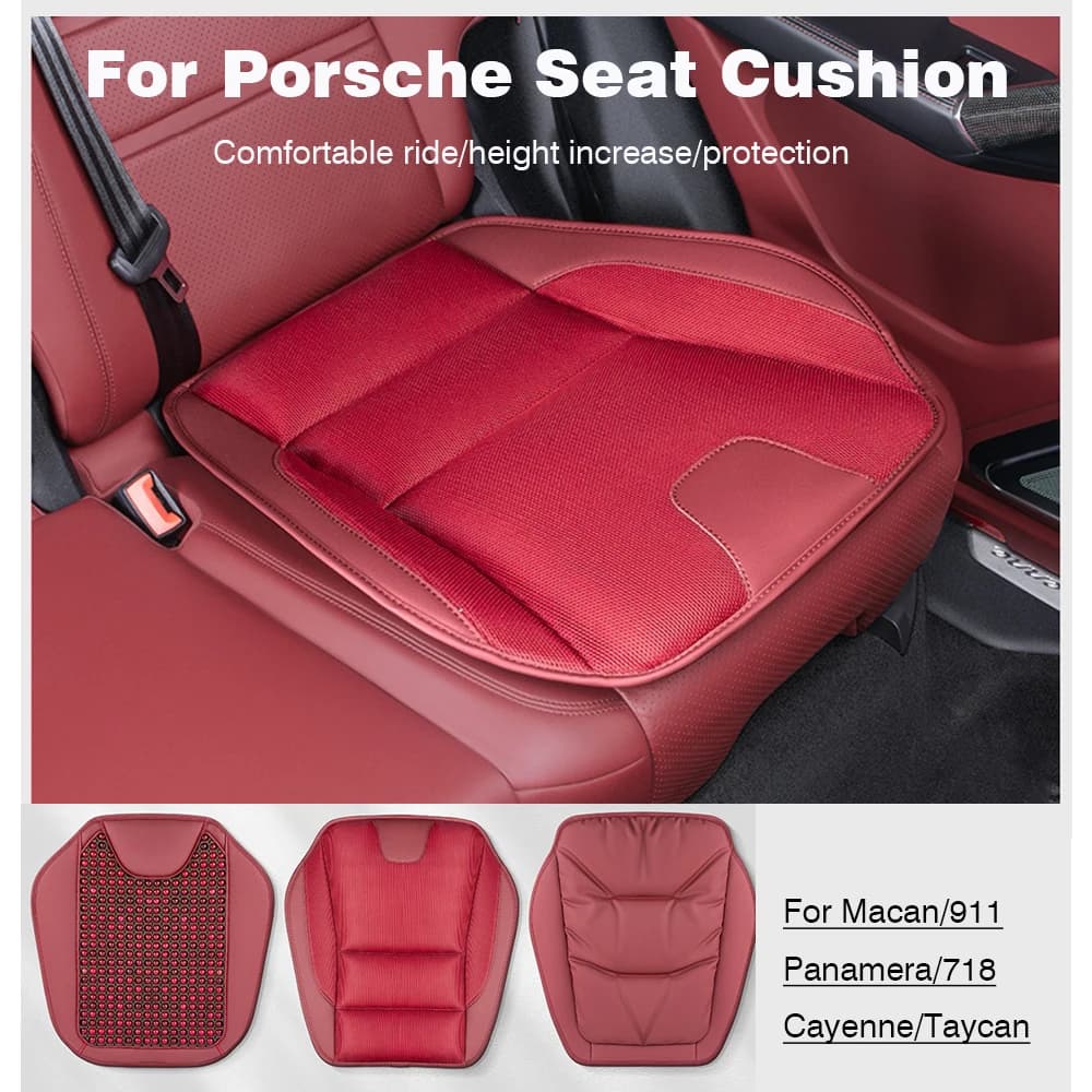 For Porsche Macan Panamera Cayenne Car Seat Cushion Ice Silk Natural Bodhi Comfortable Breathable Interior Decoration Auto Parts