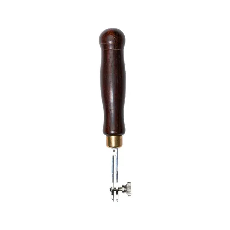 Old adjustable pressure groove device, leather art wooden handle scribe, leather goods, handmade DIY tools, leather sidelines