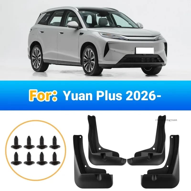 Mudguards Fenders For BYD Yuan Plus 2026 Black ABS Automotive Tire Car Exterior Accessories Decor Protective Parts ABS Black
