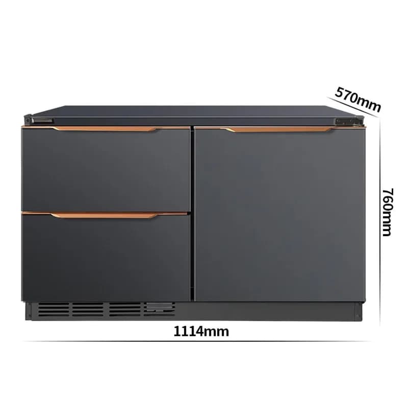 190 liters horizontal low refrigerator freezer, folio multi-door small apartment household bottom heat dissipation ultra-thin