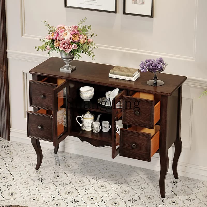 CL semi-round entrance table corridor table against the wall table living room sofa background cabinet
