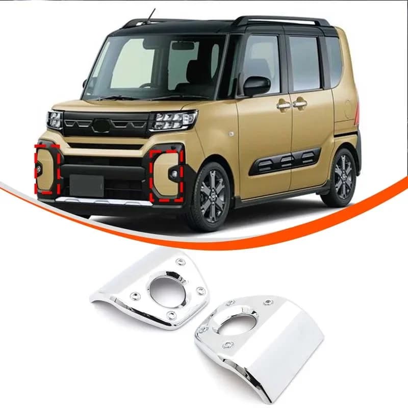 For Daihatsu Tanto Funcross LA650S LA660S 2020-2023 Car Front Bumper Fog Light Cover Frame Trim Car Accessories