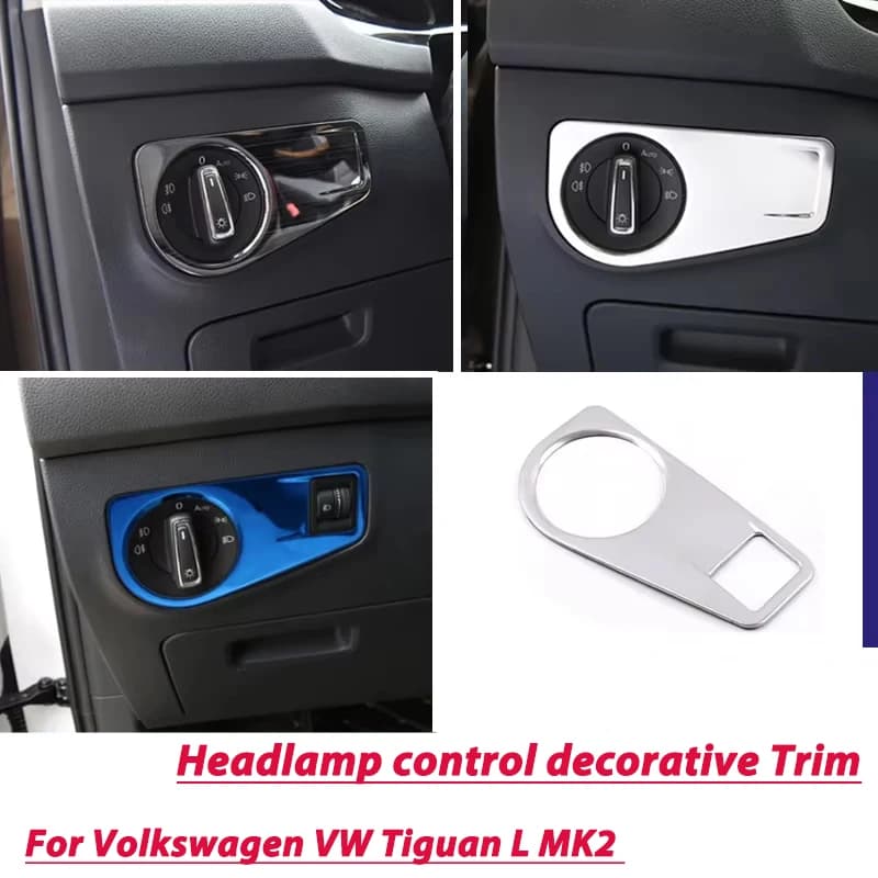 For Volkswagen VW Tiguan L MK2 2016-2023 Headlamp control decorative cover Trim internal frame patch car Accessories