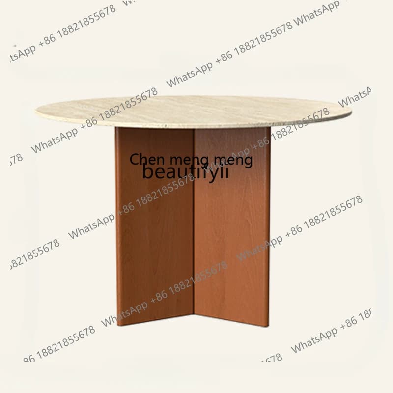 Red White/Cave Stone Stone Plate Dining Table Anti-Scratch Anti-Scald Anti-Seepage Color/round Table Long Table Multi-Style