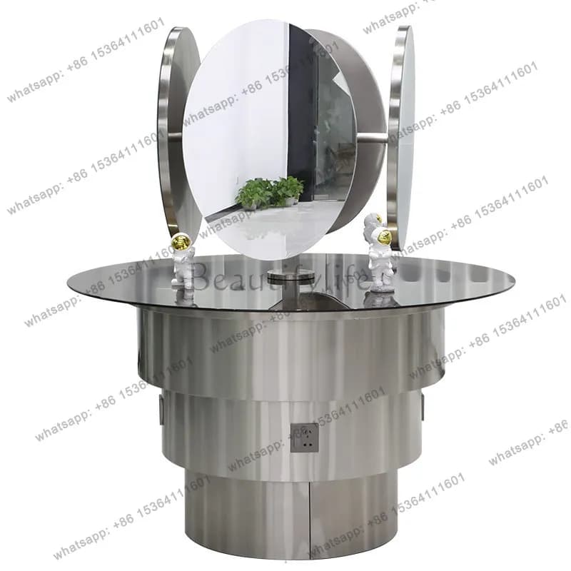 High-end barber shop mirror table, special perm and dyeing for hair salon, floor-to-ceiling hair salon cutting, liftable mirror