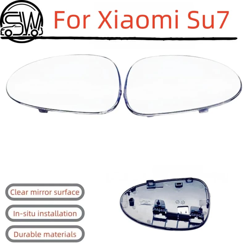 For Xiaomi Su7 reverse mirror lens, rear view mirror lens, reflective mirror glass with heating function.