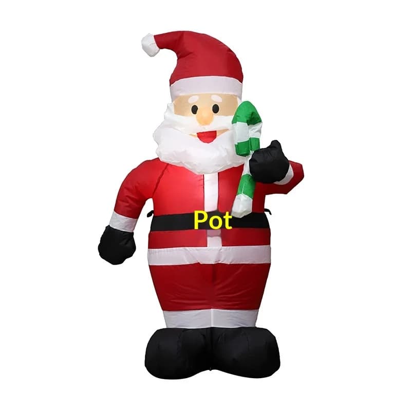 Up to 4.4 feet tall, Santa's stylish plastic Christmas inflatable decorations are suitable for outdoor garden and patio