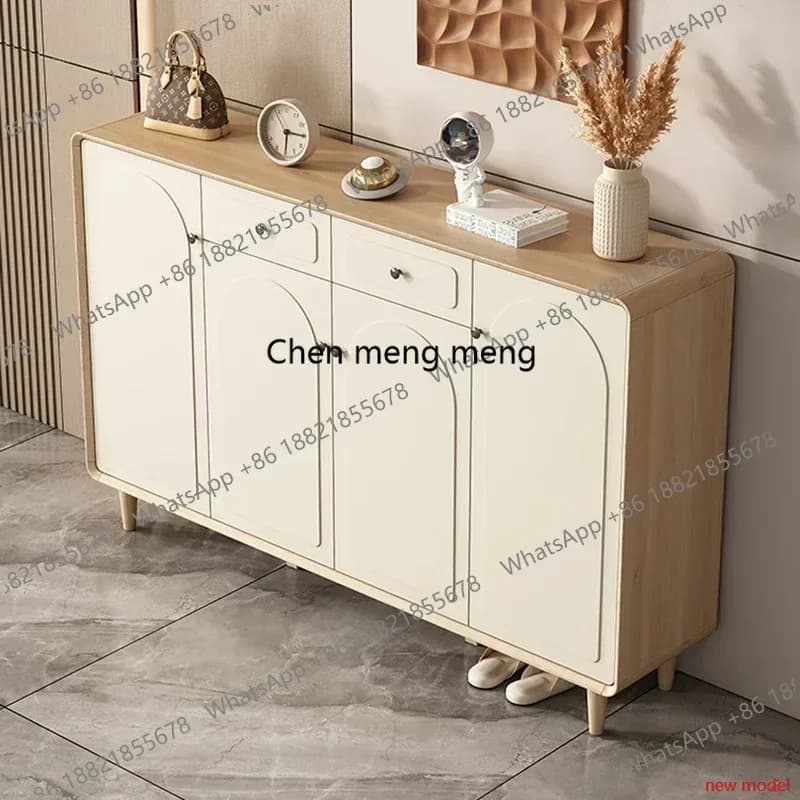 AB03   Wooden Simple Shoe Cabinets for Living Room Integrated Drawer Storage Shoerack Nordic Light Luxury Designer Shoe Rackh178