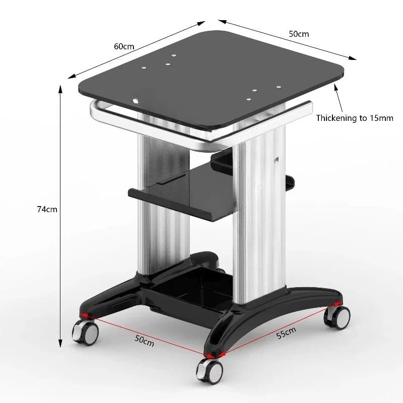 White Large Salon Trolley with Storage Portable Beauty Equipment Instrument Trolley