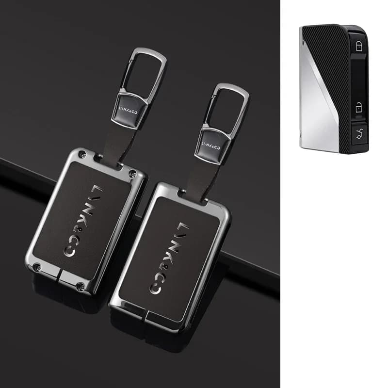 Car Smart Remote Key Shell Bag Fob Case Cover For LYNK&CO 01 02 03 05 06 09 Zinc Alloy Protector Auto Keychain Accessories