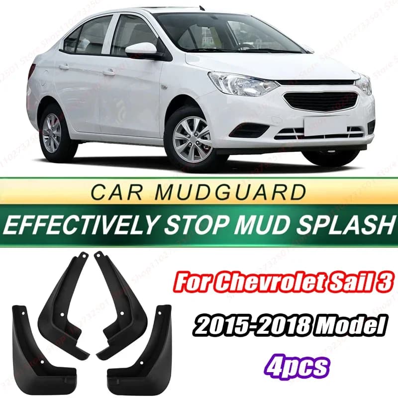 For Chevrolet Sail 3 2015-2018 Model 4PCS Front Rear Mud Flaps Splash Guards Fender Mudguards Auto Accessories