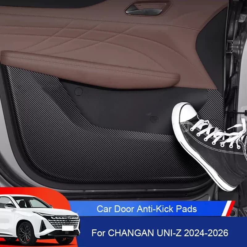 For CHANGAN UNI-Z 2024-2026 Glove Protect Mat Door Entry Strip Rear Trunk Cargo Liner B Pillar Cover Leather Car Styling Parts