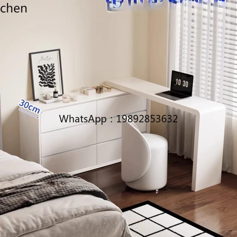 AA  Computer Desk Dressing Table Chest of Drawers Integrated Lig Luxury High-end Solid Wood Long Table