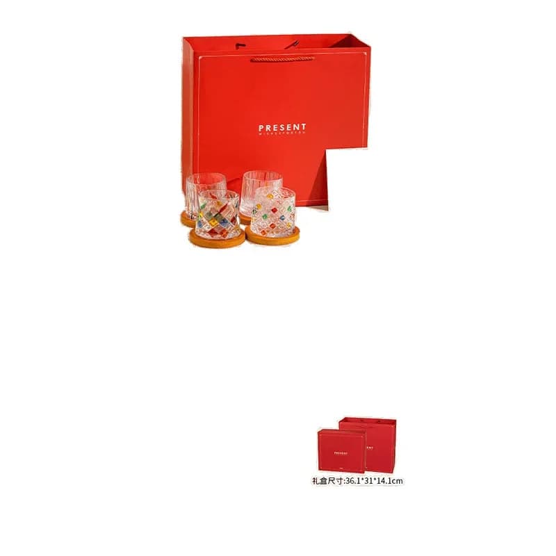 Set light luxury high-end foreign wine cup wedding gift engagement souvenir home thickened
