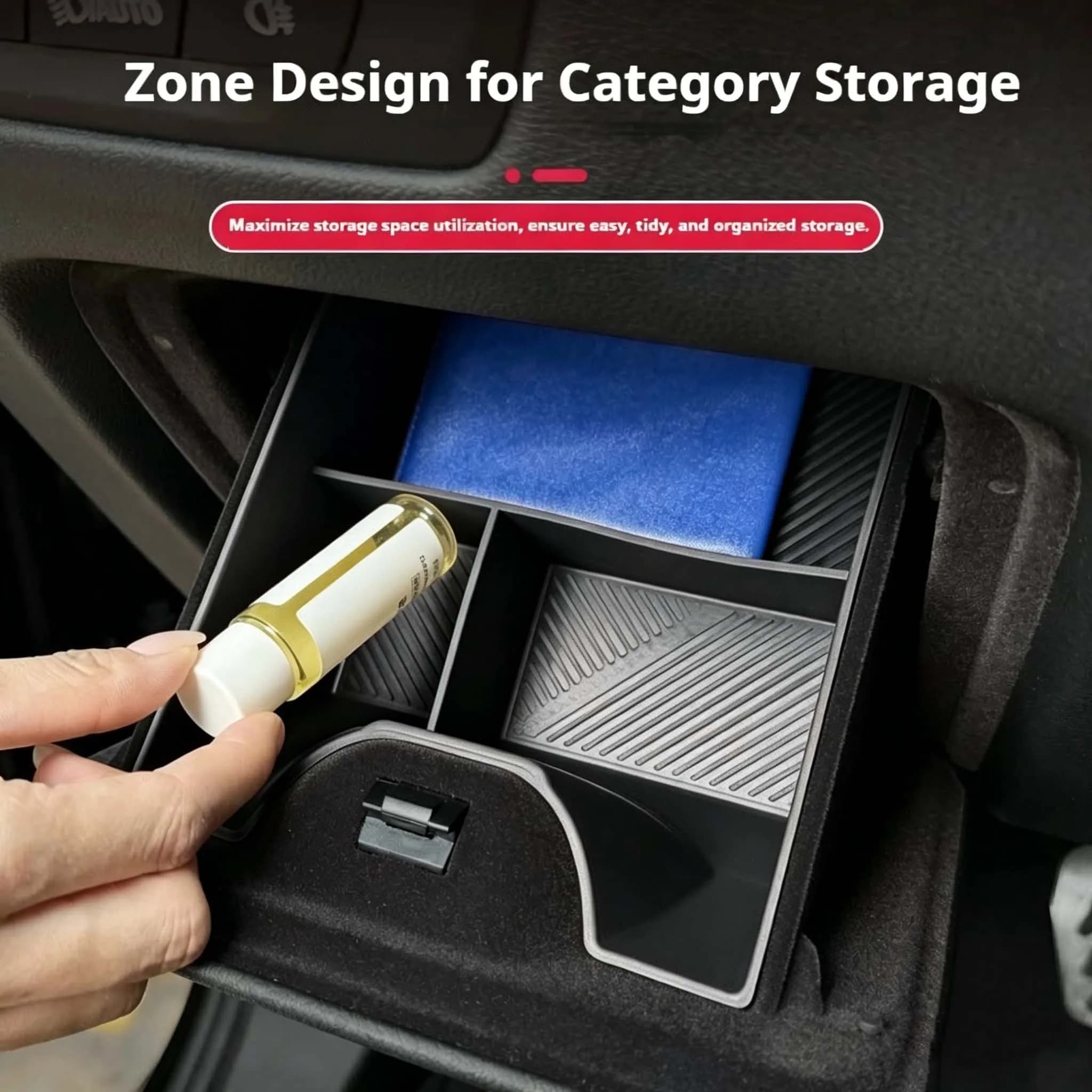 Car Driver's side storage compartment with siliconeFor BMW X5 G05 X7 G07 X6 G06 2019-2026  interior decorative storage items