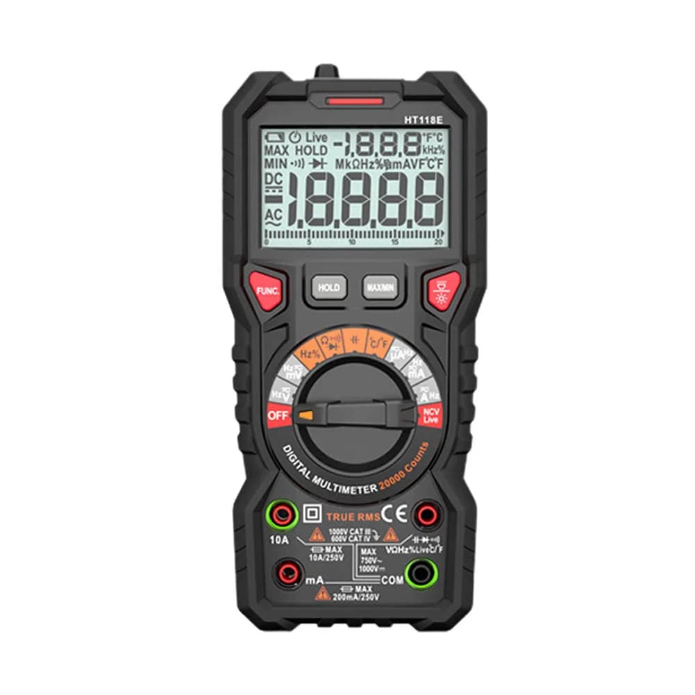 LED Display Multimeter HT118E Multimeter Advanced Measurement Device Compact Storage Solution For DIY Projects accessories