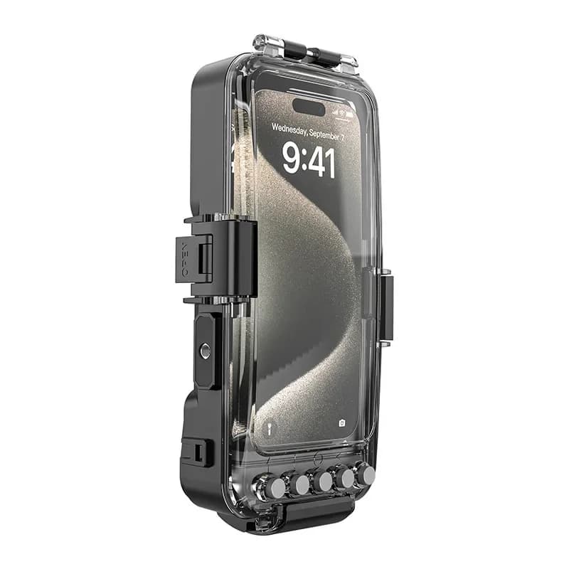 Suitable for a variety of mobile phones 30 meters Bluetooth diving case, Apple, Samsung deep water shooting waterproof universal