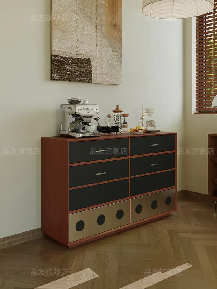 HYS  dining side cabinet solid wood simple living room bedroom storage dining room storage entrance cabinet