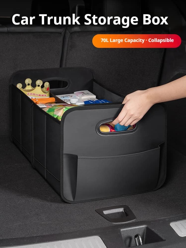 Car Trunk Storage Box Large Capacity Storage Bag Leather For Peugeot 407 3008 307 308 206 508 208 207 607 106 301 408 5008 107