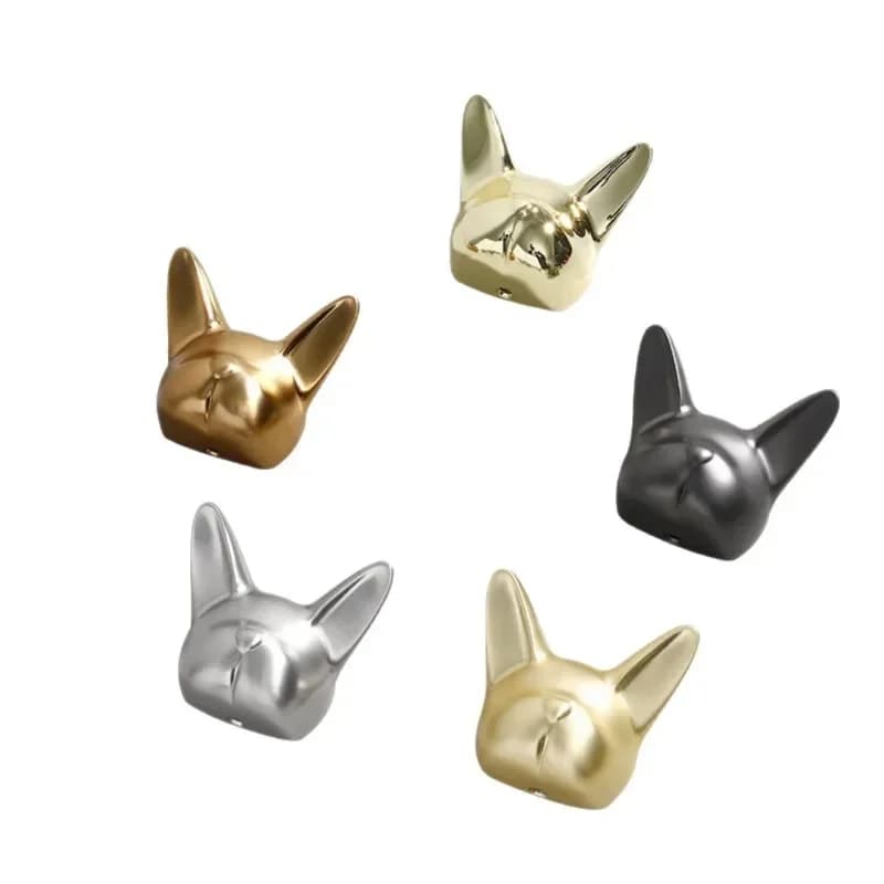 Shoe cabinet wardrobe hook modern simple entrance zinc alloy coat hook black French bucket puppy coat hook