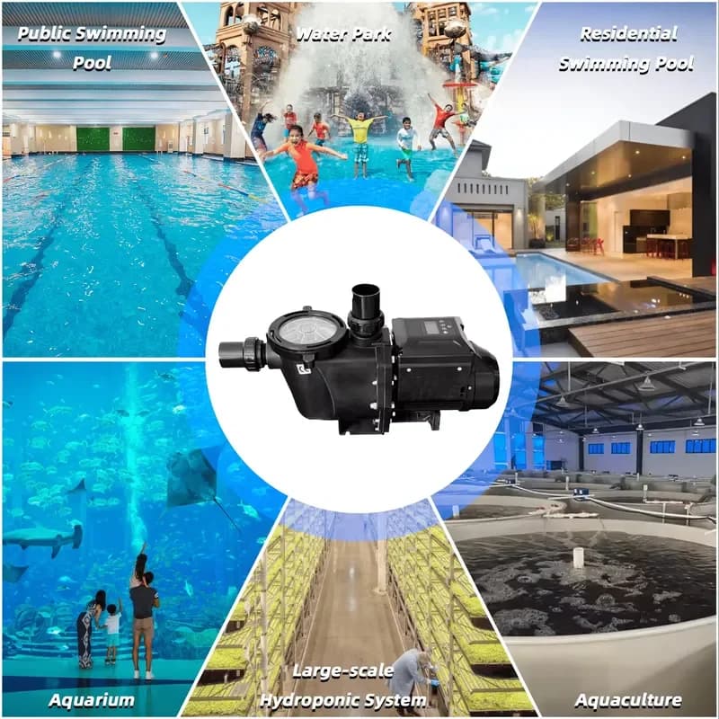 0.5-3 220V/380V 50/60Hz Fish Farming Animal Husbandry Use Variable Frequency Self-priming Circulating Water Pump 2