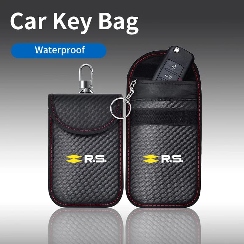 Car Key Signal Shielding Bag Anti-theft RFID Keychain Case For Renault RS Megane Clio Kadjar Captur Sandero Duster Koleos Scenic