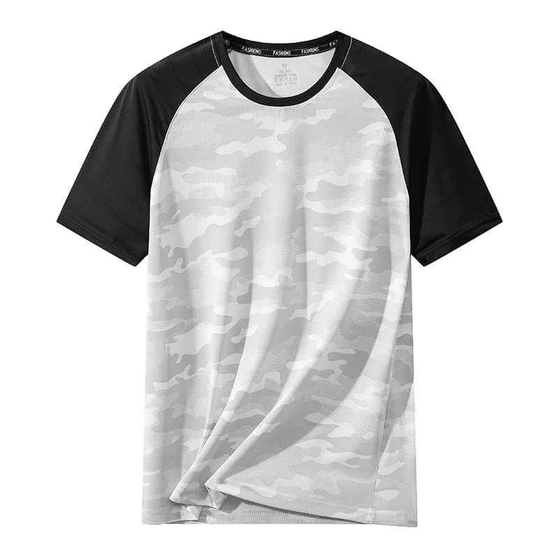 2026 Summer New Style American Retro Contrasting Color Breathable Casual Fashion Trend Men's Short-Sleeved T-Shirt