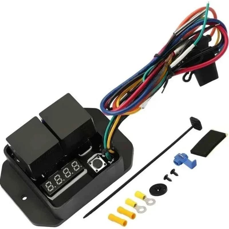 12V 24v Digital Heatsink Fan Controller with Adjustable Temperature Range Dual Electric Fan Controller Hot Fan Switch Kit