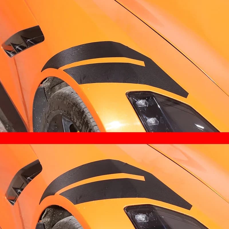 For Chevrolet Corvette C7 2014-2019 Carbon Fiber Style Headlight Decoration Sticker Appearance Modification Accessories