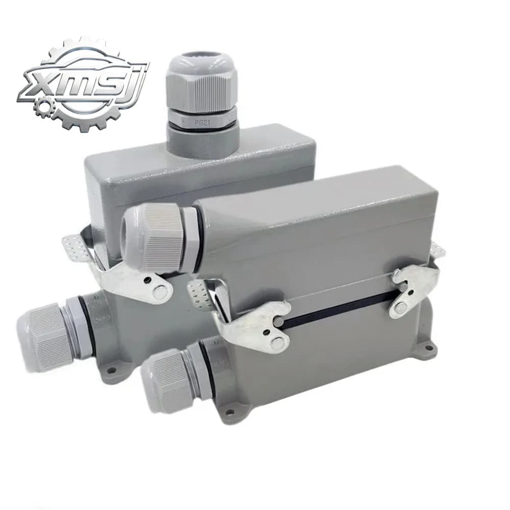 Conectores de alta resistencia HDC-HE-024-1/2/3/4 F/M 24 pines conector rectangular Industrial enchufe 16A 500V conexión de torn
