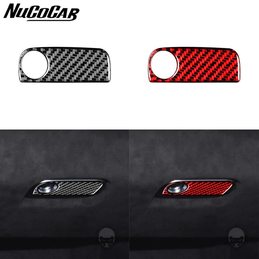 For Porsche Boxster Cayman 718 982 2016-2022 Carbon Fiber co-pilot Glove Box Handle Car Interior Accessories Decorative Stickers