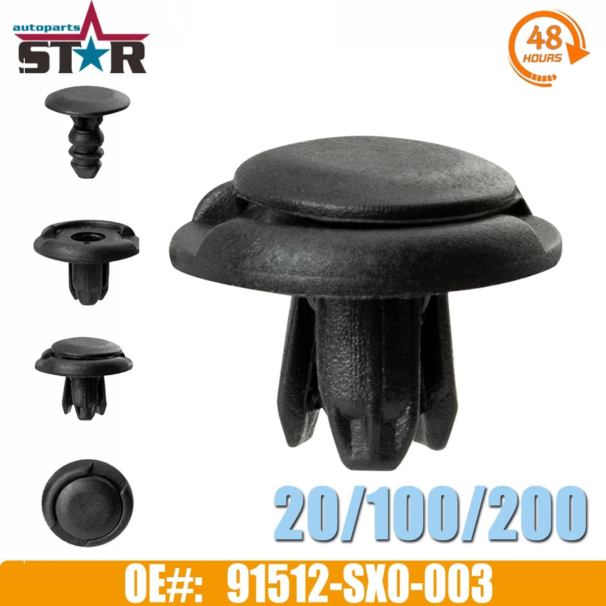 91512-SX0-003 Push Fender Liner Clip Nylon Retainer Rivet For Honda For Acura Legend Integra NSX MDX For Honda CR-V IV Civic 2.0