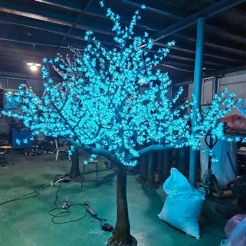 Reliable Price Big Large Artificial Cherry Blossom Tree Light 3D Led Outdoor Motif Lights Christmas Decorations