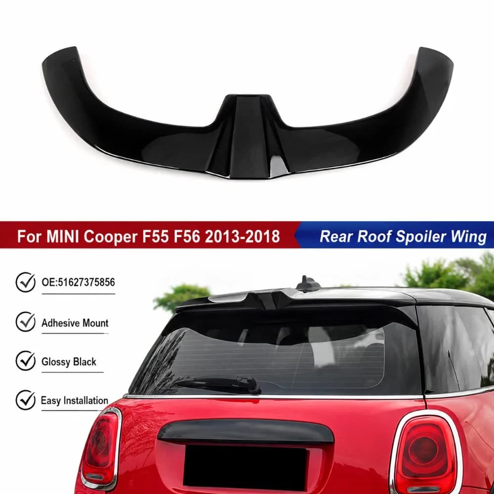 Rear Roof Spoiler Wing For MINI Cooper F55 F56 2013-2018 Adhesive Mount Trunk Tail Lip Exterior Styling Car Accessories Body Kit