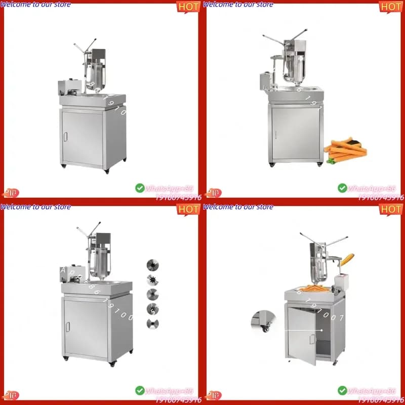 CE Certificate Commercial Automatic Churros Snack Machine with Fryer and Filler for Churro Making