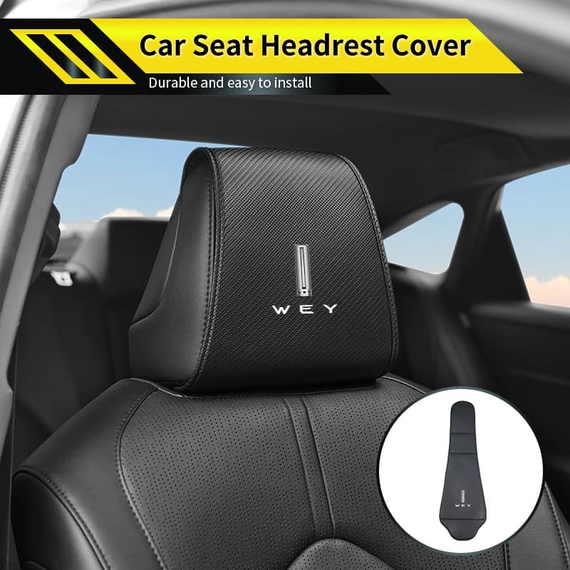 Car Seat Headrest Protector Head Neck Pillow Cover Auto Accessories For Wey GREAT WALL HAVAL H6 H9 M6 F7 F7X POER