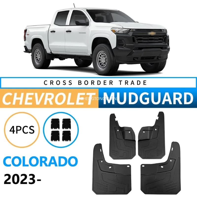For Chevrolet Colorado 2023-2024 Mudguards Splash Guards Front Rear Wheels Fender Car Accessories 4Pcs Auto Parts