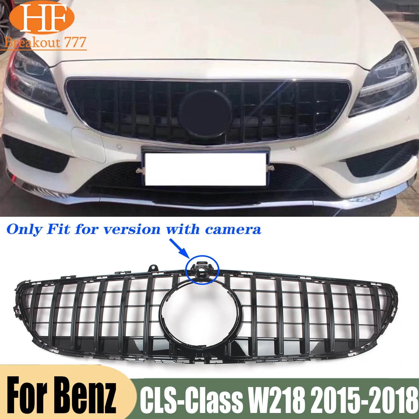 Front Inlet Grid Radiator Grille Body Kit For Mercedes Benz CLS-Class W218 2015-2018 Front Grille