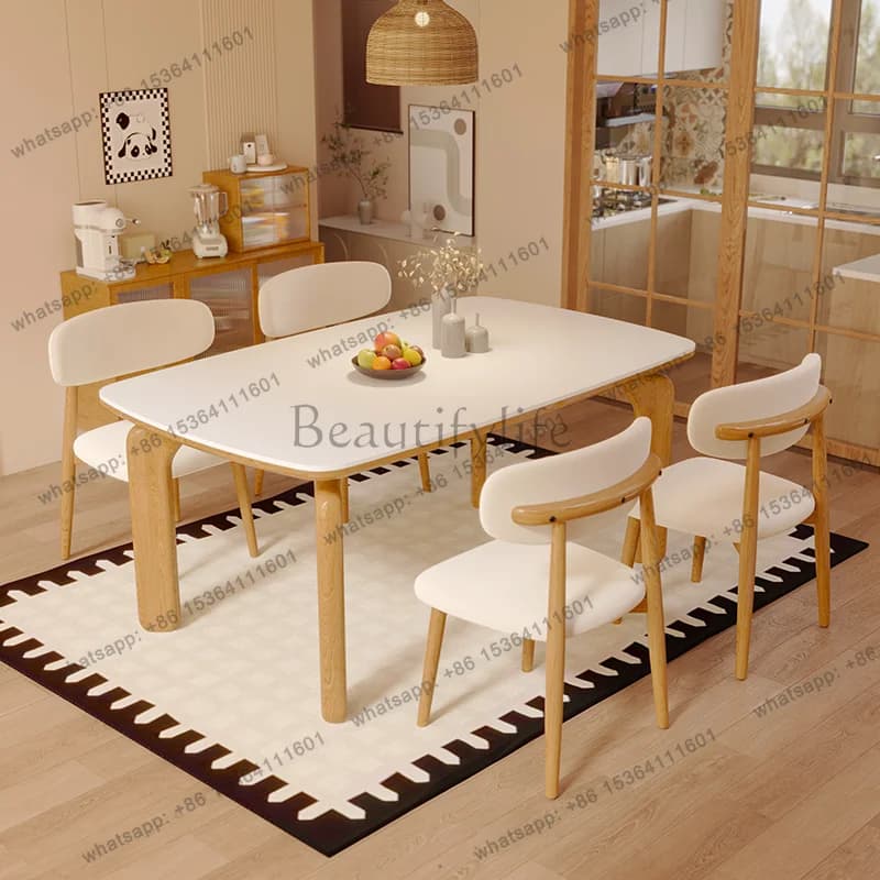 Lounge Modern Dining Table Restaurant Coffee Kitchen Nordic Writing Dining Table Wood Space Saving Muebles Living Room Furniture