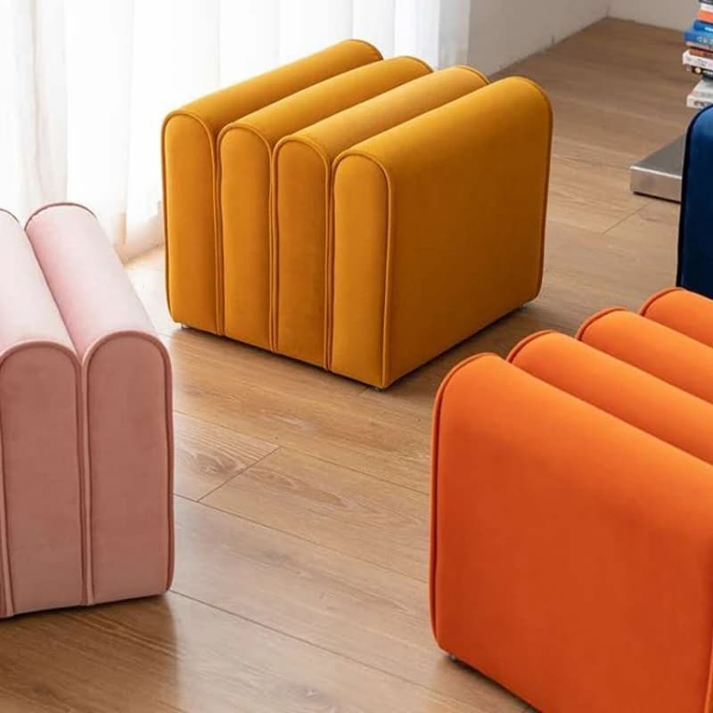 Nordic entryway shoe-changing stool, entryway stool, velvet sofa, footstool, fashionable home doorway stool