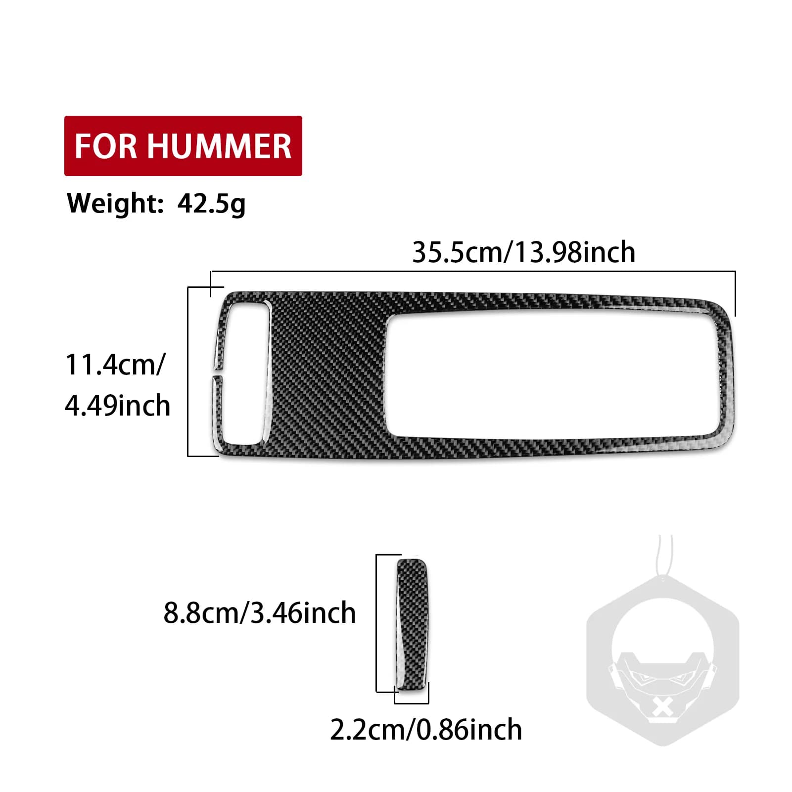 Carbon Fiber Armrest Door Lock Panel Decoration for Hummer H2 2008  2009 Interiors Cover Decoration Stickers Modification