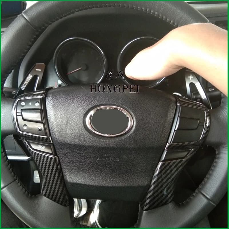 For Toyota MarkX Mark X 2010-2017 Steering Wheel Control Button Cover Trim Decorative Sequins Sticker Strips Auto Accessories