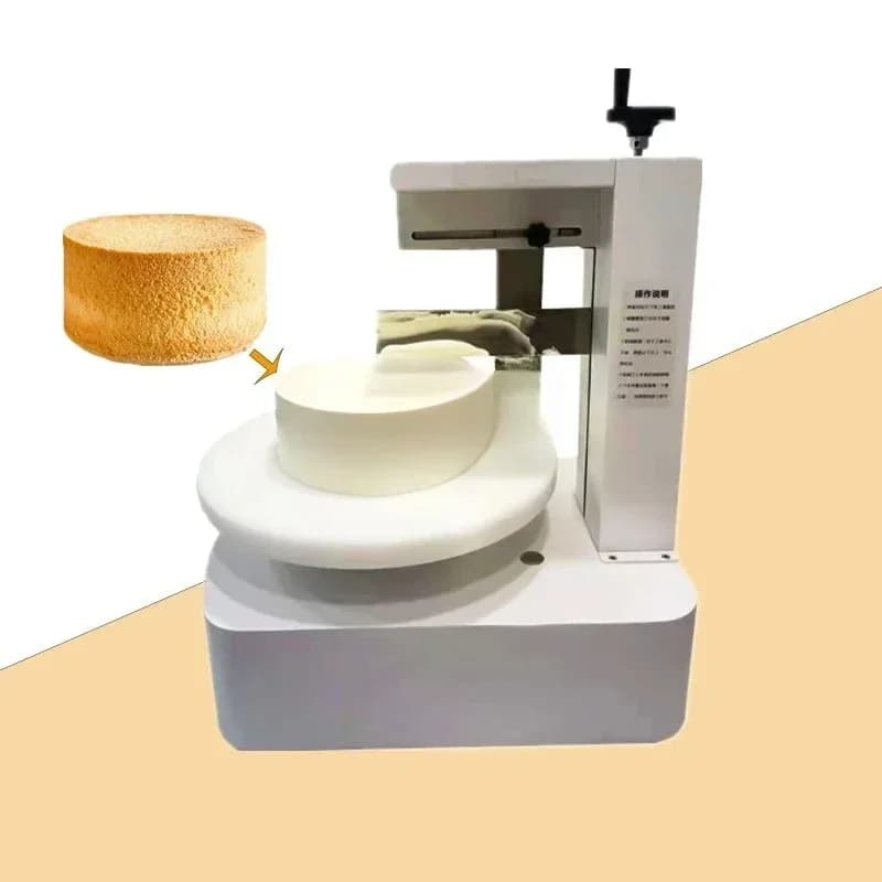 8inch round cake cream coating machine cake manufacturing plant cake icing decorating machine for family