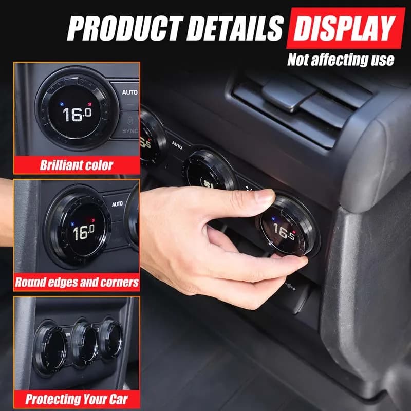 3 piece set Aluminum alloy  For Land Rover Defender 90 110 130 2020+ car rear air conditioning volume knob cover Car accessories