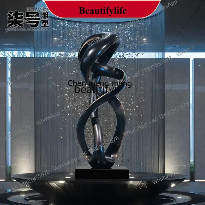 D178  NEW Sculpture ornaments Abstract fiberglass hotel lobby Large floor-to-ceiling handicrafts Creative soft decoration