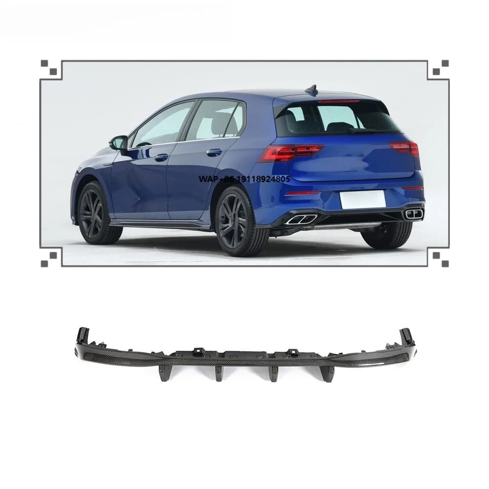 High Strength Carbon Fiber Rear Diffuser for VW Golf MK8 R 2021