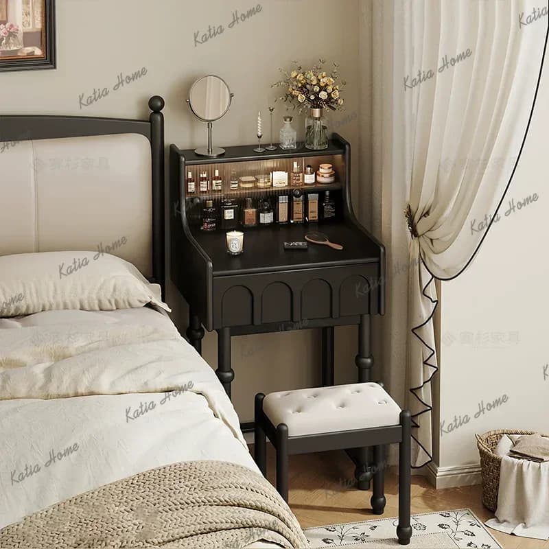 Cosmetics Luxury Vanity Table Mobile Living Room Girl Women Bedroom Storage Dressing Table Tall Penteadeira